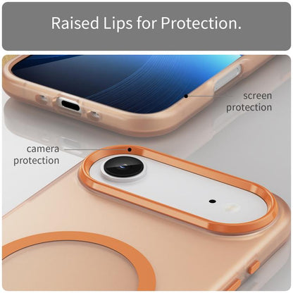 For iPhone Air MagSafe Frosted Translucent TPU + PC Full Coverage Phone Case(Orange) - iPhone Air Cases by buy2fix | Online Shopping UK | buy2fix
