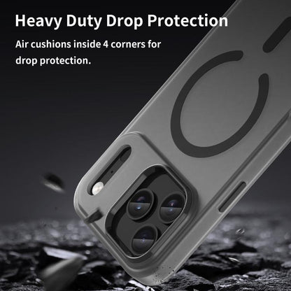 For iPhone 17 Pro Max MagSafe Frosted Translucent TPU + PC Full Coverage Phone Case(Black) - iPhone 17 Pro Max Cases by buy2fix | Online Shopping UK | buy2fix