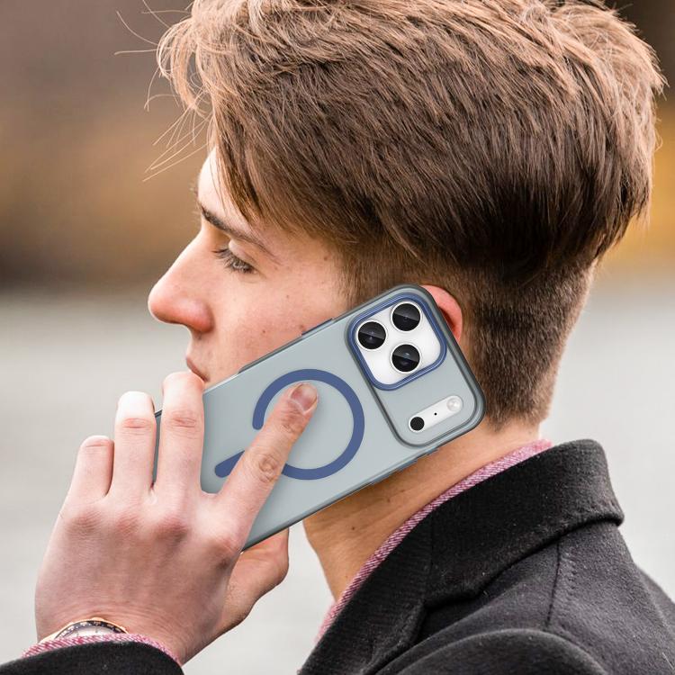 For iPhone 17 Pro Max MagSafe Frosted Translucent TPU + PC Full Coverage Phone Case(Dark Blue) - iPhone 17 Pro Max Cases by buy2fix | Online Shopping UK | buy2fix