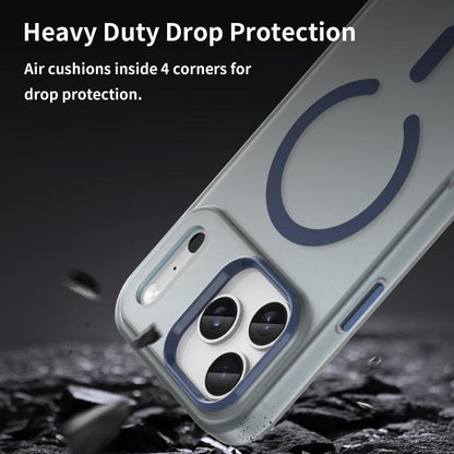 For iPhone 17 Pro Max MagSafe Frosted Translucent TPU + PC Full Coverage Phone Case(Dark Blue) - iPhone 17 Pro Max Cases by buy2fix | Online Shopping UK | buy2fix