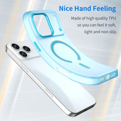 For iPhone 17 Pro Max MagSafe Frosted Translucent TPU + PC Full Coverage Phone Case(Blue) - iPhone 17 Pro Max Cases by buy2fix | Online Shopping UK | buy2fix