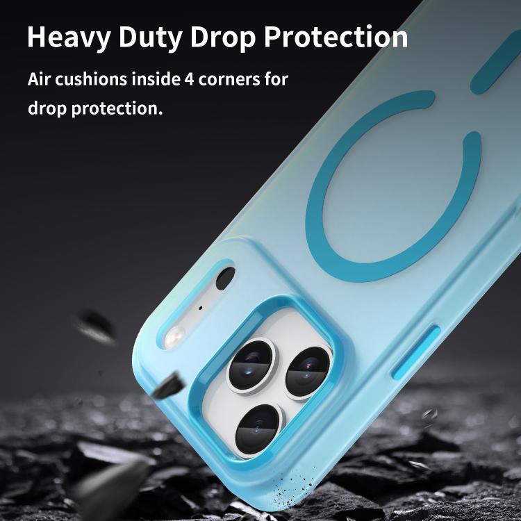 For iPhone 17 Pro Max MagSafe Frosted Translucent TPU + PC Full Coverage Phone Case(Blue) - iPhone 17 Pro Max Cases by buy2fix | Online Shopping UK | buy2fix