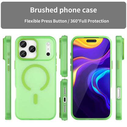 For iPhone 17 Pro Max MagSafe Frosted Translucent TPU + PC Full Coverage Phone Case(Green) - iPhone 17 Pro Max Cases by buy2fix | Online Shopping UK | buy2fix
