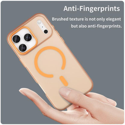 For iPhone 17 Pro Max MagSafe Frosted Translucent TPU + PC Full Coverage Phone Case(Orange) - iPhone 17 Pro Max Cases by buy2fix | Online Shopping UK | buy2fix