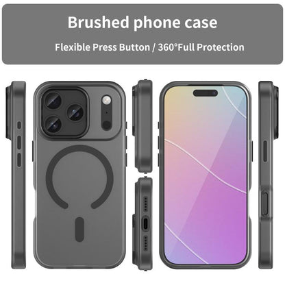 For iPhone 17 Pro MagSafe Frosted Translucent TPU + PC Full Coverage Phone Case(Black) - iPhone 17 Pro Cases by buy2fix | Online Shopping UK | buy2fix