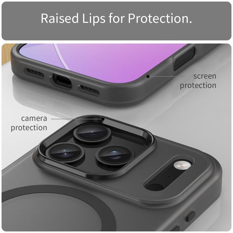For iPhone 17 Pro MagSafe Frosted Translucent TPU + PC Full Coverage Phone Case(Black) - iPhone 17 Pro Cases by buy2fix | Online Shopping UK | buy2fix