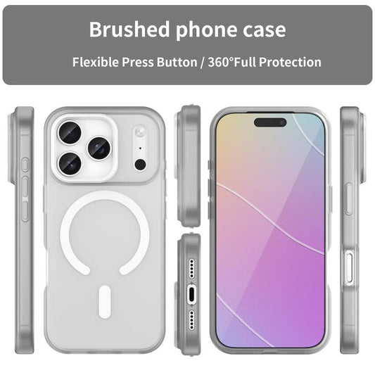 For iPhone 17 Pro MagSafe Frosted Translucent TPU + PC Full Coverage Phone Case(White) - iPhone 17 Pro Cases by buy2fix | Online Shopping UK | buy2fix