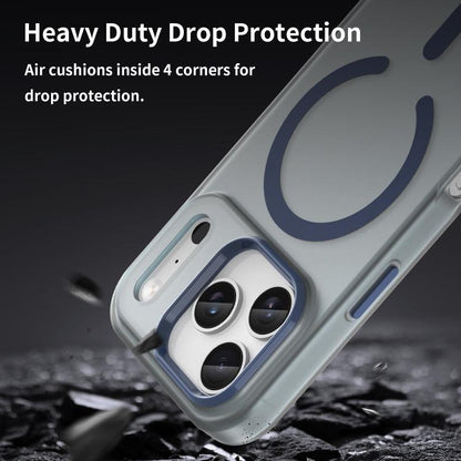 For iPhone 17 Pro MagSafe Frosted Translucent TPU + PC Full Coverage Phone Case(Dark Blue) - iPhone 17 Pro Cases by buy2fix | Online Shopping UK | buy2fix