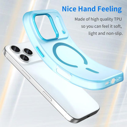 For iPhone 17 Pro MagSafe Frosted Translucent TPU + PC Full Coverage Phone Case(Blue) - iPhone 17 Pro Cases by buy2fix | Online Shopping UK | buy2fix