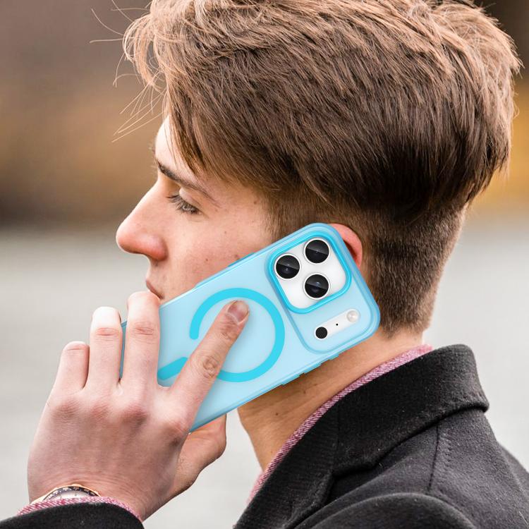 For iPhone 17 Pro MagSafe Frosted Translucent TPU + PC Full Coverage Phone Case(Blue) - iPhone 17 Pro Cases by buy2fix | Online Shopping UK | buy2fix