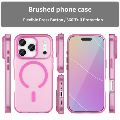 For iPhone 17 Pro MagSafe Frosted Translucent TPU + PC Full Coverage Phone Case(Pink) - iPhone 17 Pro Cases by buy2fix | Online Shopping UK | buy2fix