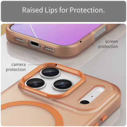 For iPhone 17 Pro MagSafe Frosted Translucent TPU + PC Full Coverage Phone Case(Orange) - iPhone 17 Pro Cases by buy2fix | Online Shopping UK | buy2fix