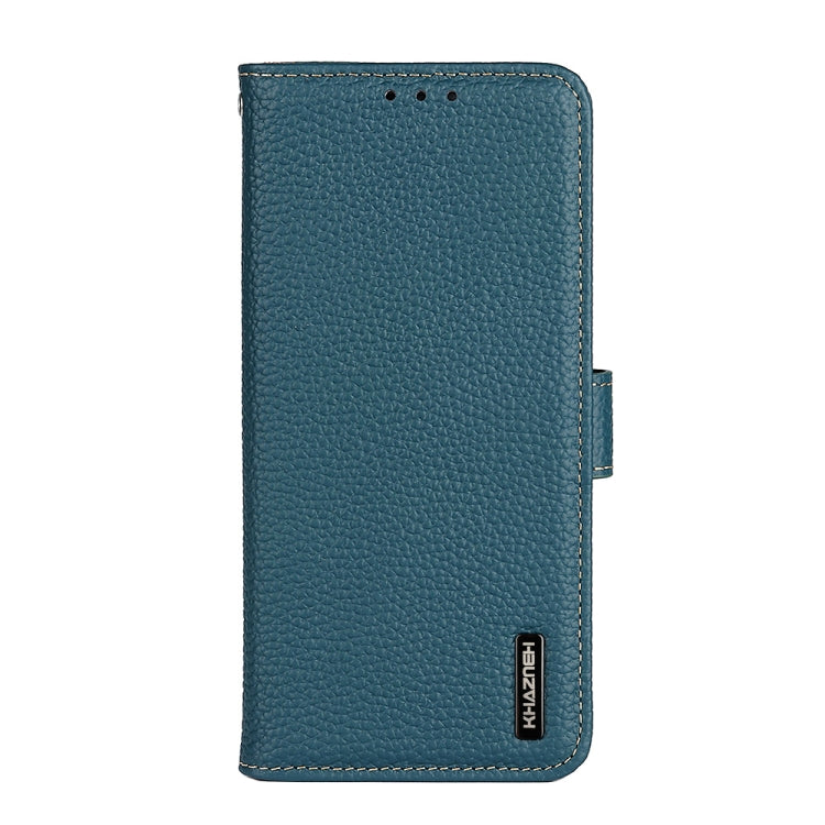 For Samsung Galaxy A35 5G KHAZNEH Litchi Genuine Leather Phone Case(Green) - Galaxy Phone Cases by buy2fix | Online Shopping UK | buy2fix