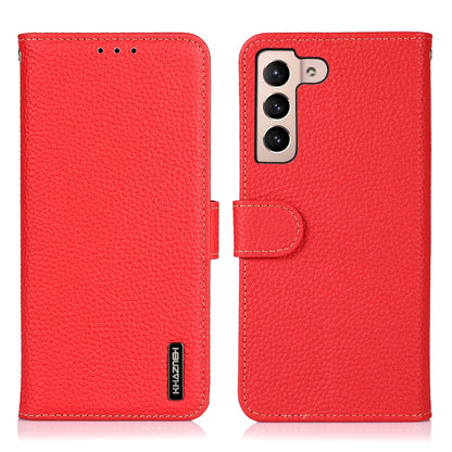 For Samsung Galaxy A35 5G KHAZNEH Litchi Genuine Leather Phone Case(Red) - Galaxy Phone Cases by buy2fix | Online Shopping UK | buy2fix