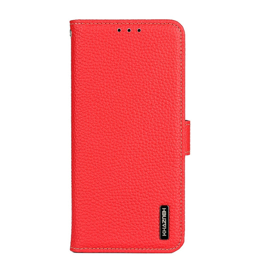 For Samsung Galaxy A35 5G KHAZNEH Litchi Genuine Leather Phone Case(Red) - Galaxy Phone Cases by buy2fix | Online Shopping UK | buy2fix