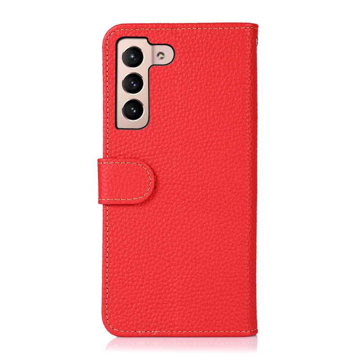 For Samsung Galaxy A35 5G KHAZNEH Litchi Genuine Leather Phone Case(Red) - Galaxy Phone Cases by buy2fix | Online Shopping UK | buy2fix