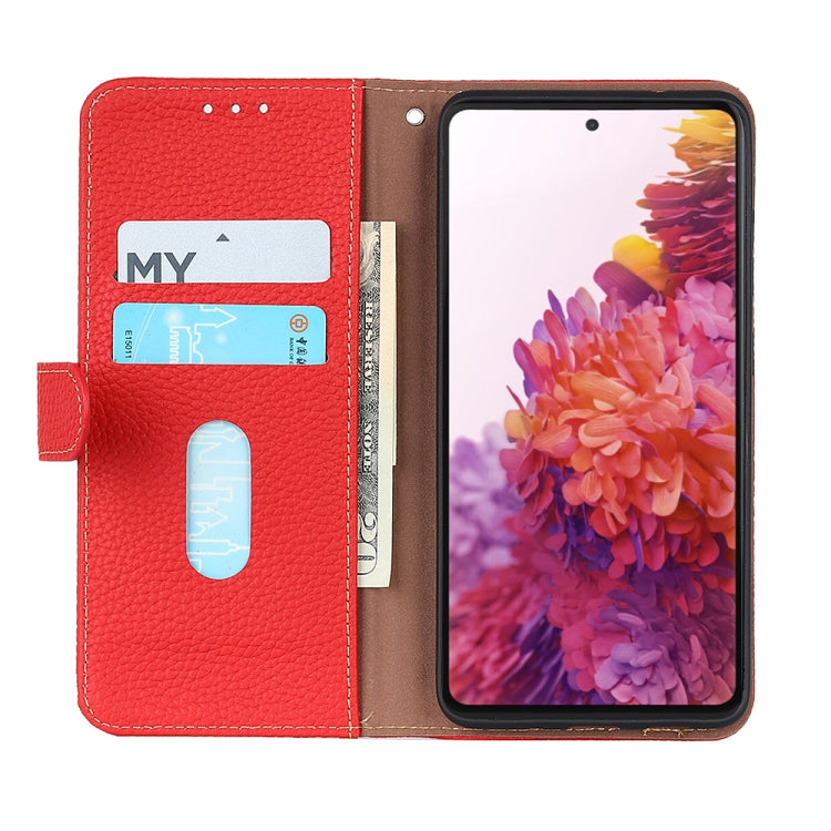For Samsung Galaxy A35 5G KHAZNEH Litchi Genuine Leather Phone Case(Red) - Galaxy Phone Cases by buy2fix | Online Shopping UK | buy2fix