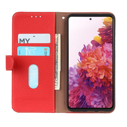 For Samsung Galaxy A35 5G KHAZNEH Litchi Genuine Leather Phone Case(Red) - Galaxy Phone Cases by buy2fix | Online Shopping UK | buy2fix