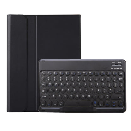 For Samsung Galaxy Tab S10 FE / S9 FE / S9 Candy Color TPU Round Keycap Bluetooth Keyboard Leather Case with Pen Slot(Black) - Samsung Keyboard by buy2fix | Online Shopping UK | buy2fix