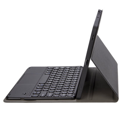 For Samsung Galaxy Tab S10 FE / S9 FE / S9 Candy Color TPU Round Keycap Touch Bluetooth Keyboard Leather Case(Black) - Samsung Keyboard by buy2fix | Online Shopping UK | buy2fix