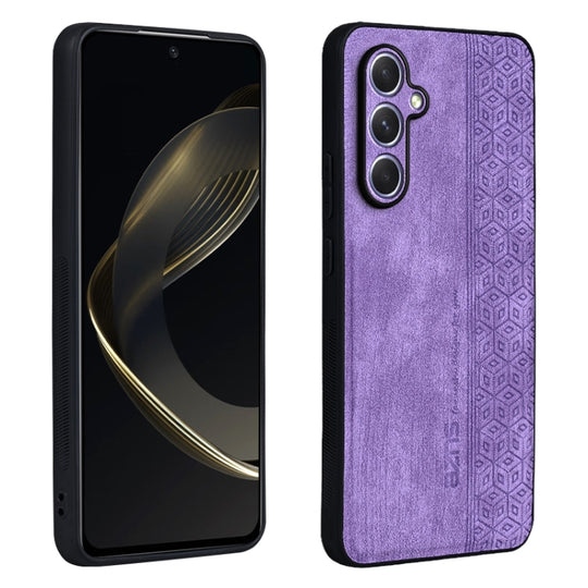 For Samsung Galaxy A35 5G AZNS 3D Embossed Skin Feel Phone Case(Purple)