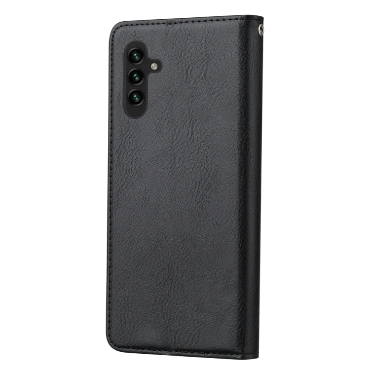 For Samsung Galaxy S25 5G Knead Skin Texture Flip Leather Phone Case(Black) by buy2fix