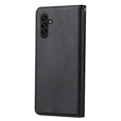 For Samsung Galaxy S25 5G Knead Skin Texture Flip Leather Phone Case(Black) by buy2fix