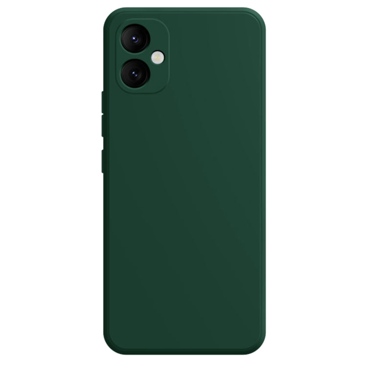 For Samsung Galaxy A05 Imitation Liquid Silicone Phone Case(Dark Green) by buy2fix