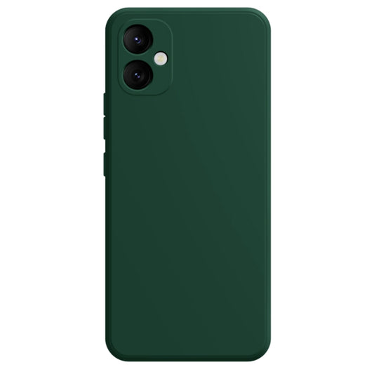 For Samsung Galaxy A05 Imitation Liquid Silicone Phone Case(Dark Green) by buy2fix