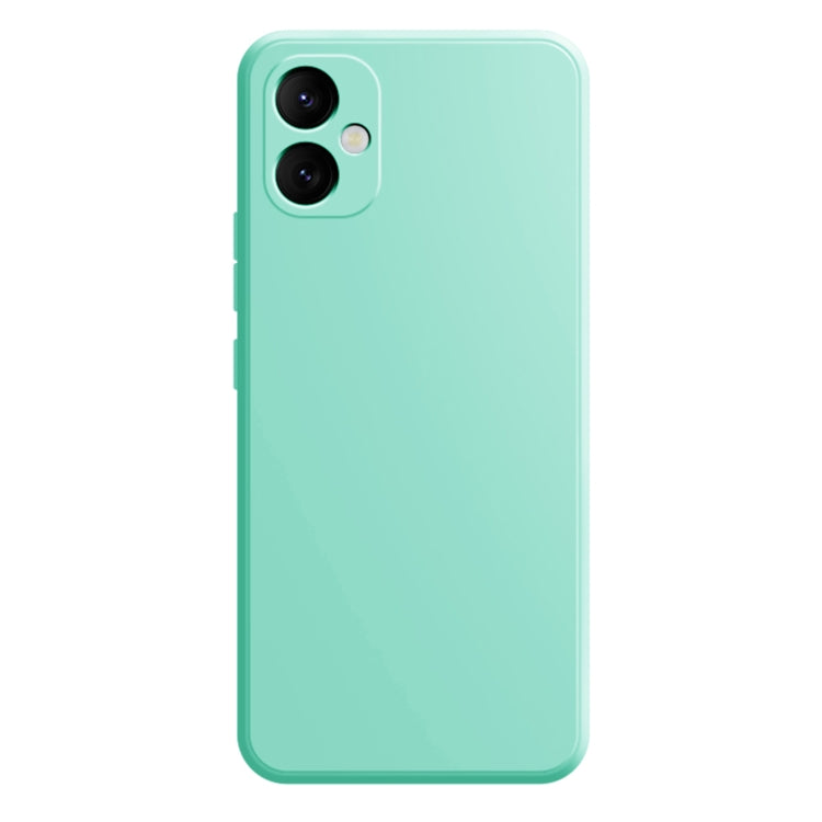 For Samsung Galaxy A05 Imitation Liquid Silicone Phone Case(Light Cyan) by buy2fix