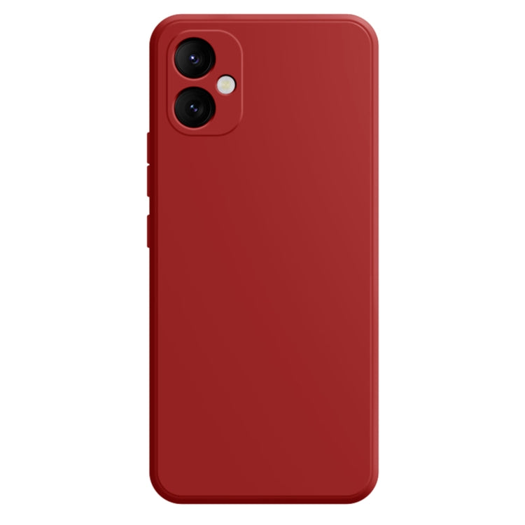 For Samsung Galaxy A05 Imitation Liquid Silicone Phone Case(Dark Red) by buy2fix