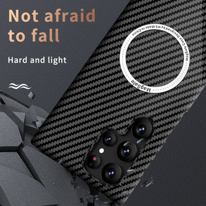 For Samsung Galaxy S25+ 5G Carbon Fiber Texture MagSafe Magnetic Phone Case(Black) by buy2fix