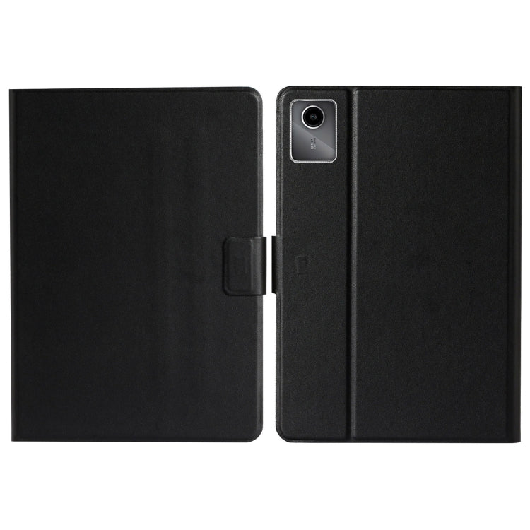 For Lenovo Tab M11/ Xiaoxin Pad 11 2024 Pure Color Smart Leather Tablet Case(Black) - Lenovo by buy2fix | Online Shopping UK | buy2fix