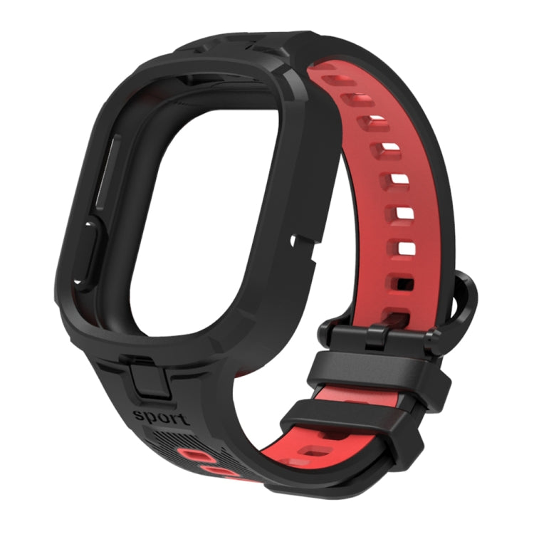 For Honor Watch 4 Two Color Integrated TPU Watch Band(Black Red) by buy2fix