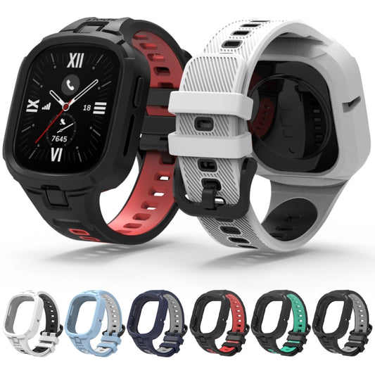 For Honor Watch 4 Two Color Integrated TPU Watch Band(Black Red) by buy2fix
