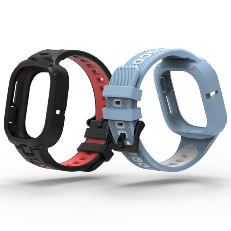 For Honor Watch 4 Two Color Integrated TPU Watch Band(Black Red) by buy2fix