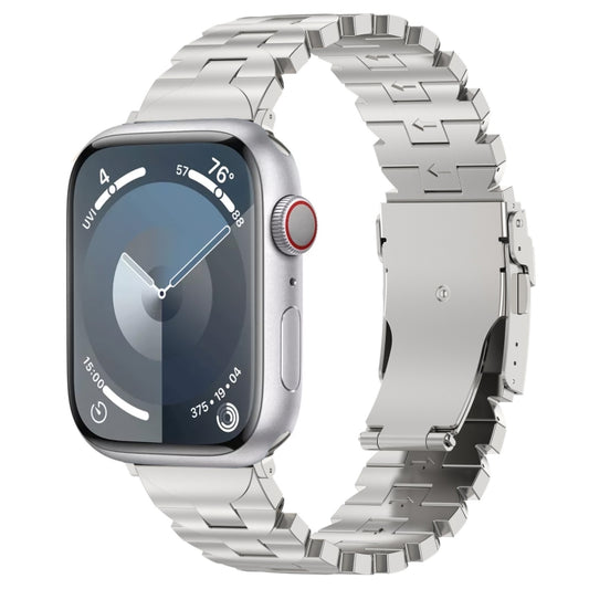 For Apple Watch Series 9 45mm Butterfly Type Titanium Steel Watch Band(Silver) by buy2fix