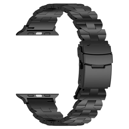 For Apple Watch Series 9 41mm Butterfly Type Titanium Steel Watch Band(Black) by buy2fix