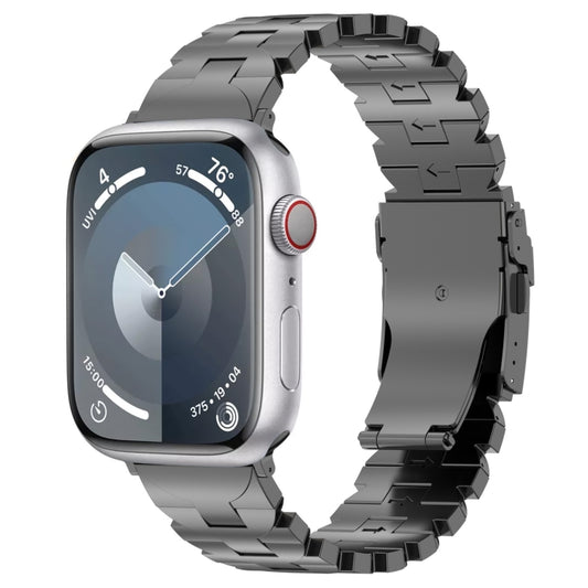 For Apple Watch Series 9 41mm Butterfly Type Titanium Steel Watch Band(Grey) by buy2fix