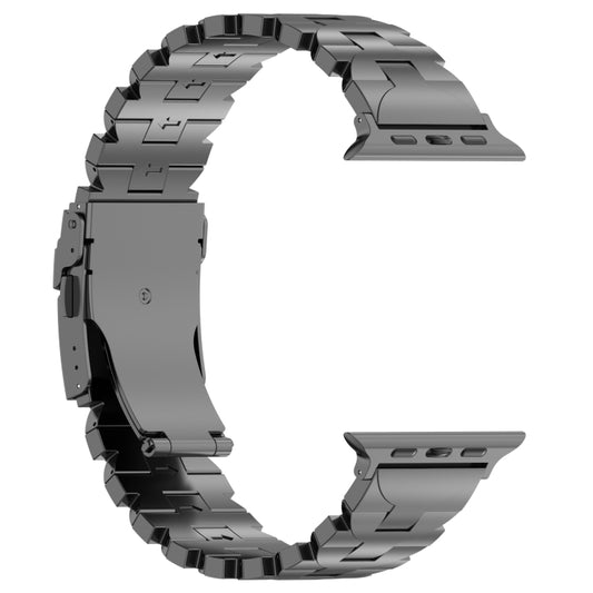 For Apple Watch Series 9 41mm Butterfly Type Titanium Steel Watch Band(Grey) by buy2fix