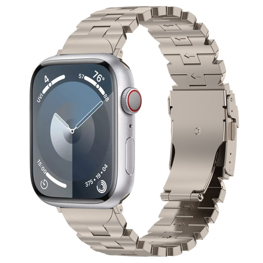 For Apple Watch Series 9 41mm Butterfly Type Titanium Steel Watch Band(Titanium) by buy2fix