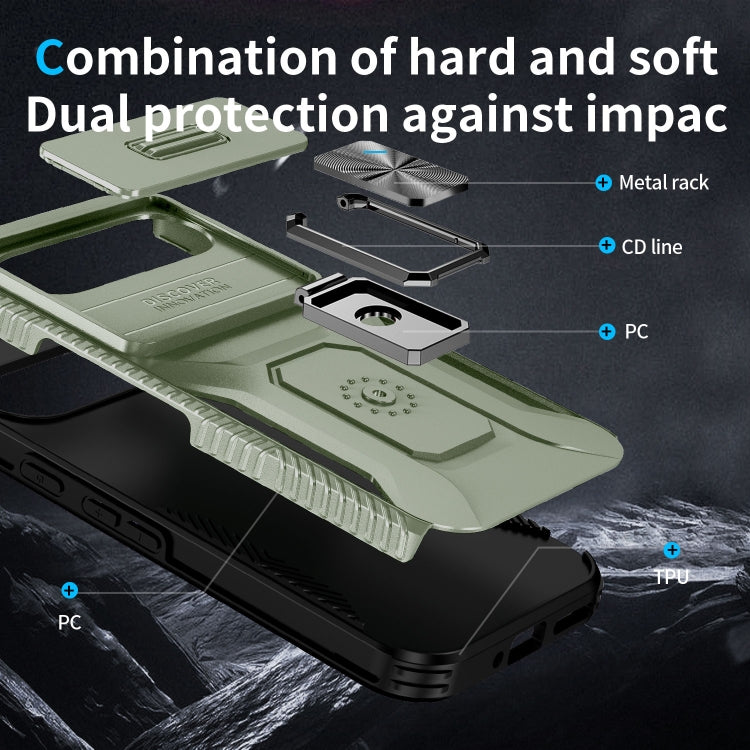 For Google Pixel 10 / 10 Pro / 9 / 9 Pro Sliding Camshield Holder Phone Case(Alpine Green) - Google Cases by buy2fix | Online Shopping UK | buy2fix
