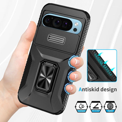 For Google Pixel 10 / 10 Pro / 9 / 9 Pro Sliding Camshield Holder Phone Case(Black) - Google Cases by buy2fix | Online Shopping UK | buy2fix