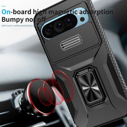For Google Pixel 10 / 10 Pro / 9 / 9 Pro Sliding Camshield Holder Phone Case(Black) - Google Cases by buy2fix | Online Shopping UK | buy2fix