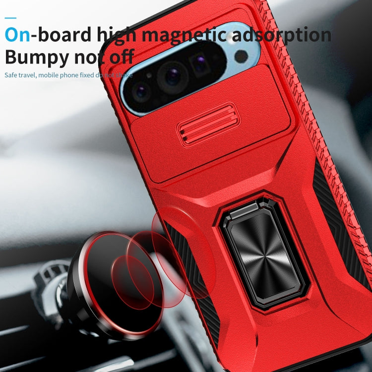 For Google Pixel 10 / 10 Pro / 9 / 9 Pro Sliding Camshield Holder Phone Case(Red) - Google Cases by buy2fix | Online Shopping UK | buy2fix