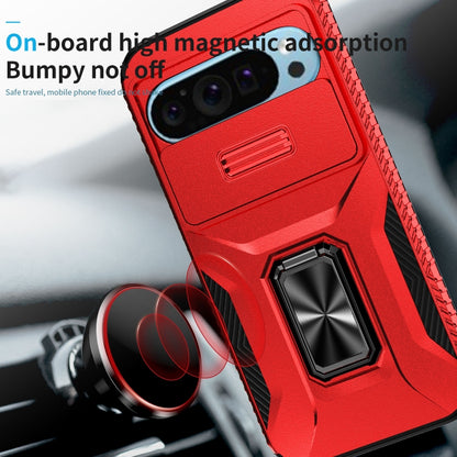 For Google Pixel 10 / 10 Pro / 9 / 9 Pro Sliding Camshield Holder Phone Case(Red) - Google Cases by buy2fix | Online Shopping UK | buy2fix