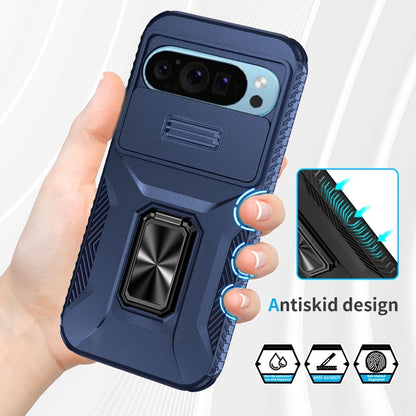 For Google Pixel 10 / 10 Pro / 9 / 9 Pro Sliding Camshield Holder Phone Case(Blue) - Google Cases by buy2fix | Online Shopping UK | buy2fix