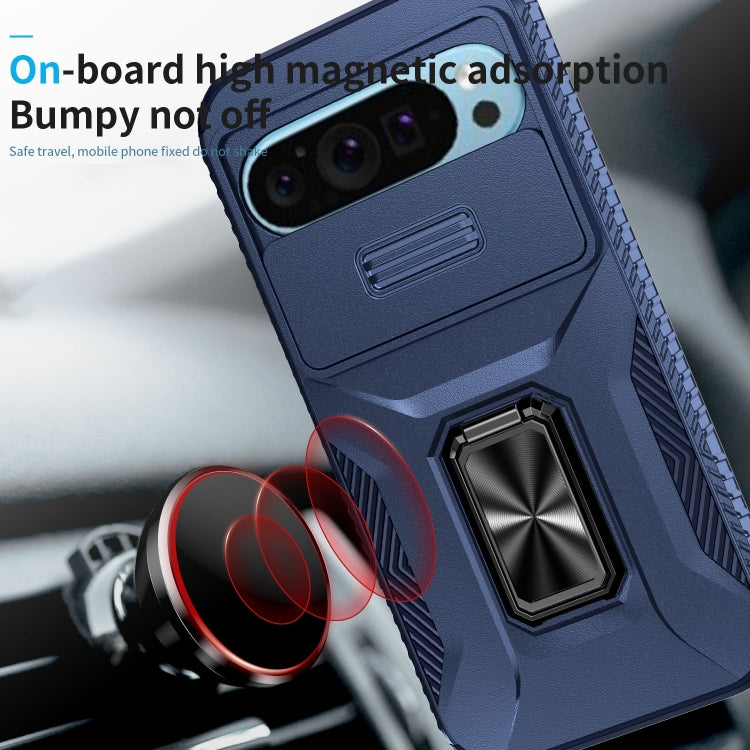 For Google Pixel 10 / 10 Pro / 9 / 9 Pro Sliding Camshield Holder Phone Case(Blue) - Google Cases by buy2fix | Online Shopping UK | buy2fix