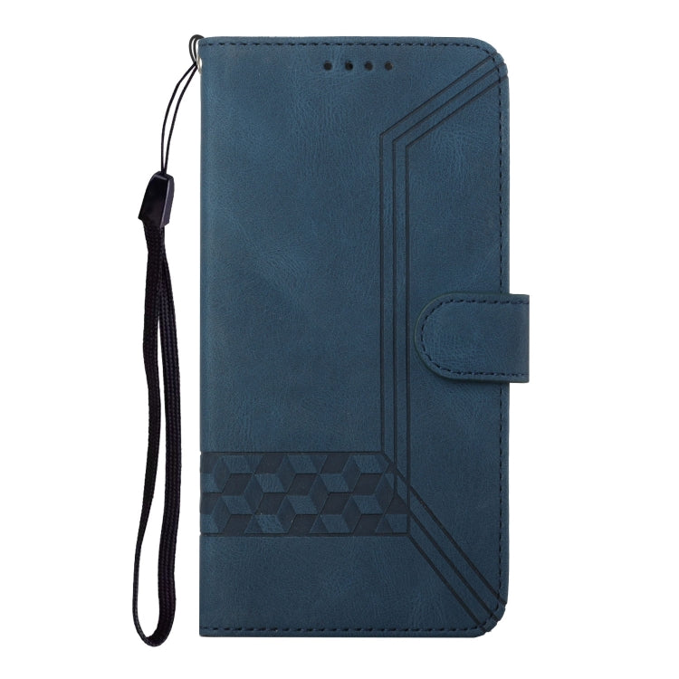 For Google Pixel 9 Cubic Skin Feel Flip Leather Phone Case(Blue) by buy2fix