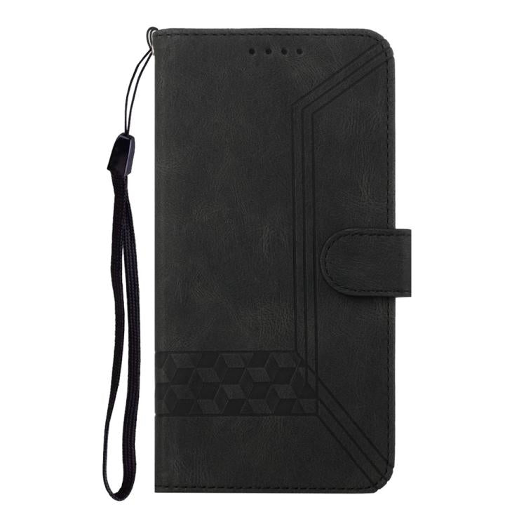 For Google Pixel 10 Pro XL Cubic Skin Feel Flip Leather Phone Case(Black) - Google Cases by buy2fix | Online Shopping UK | buy2fix